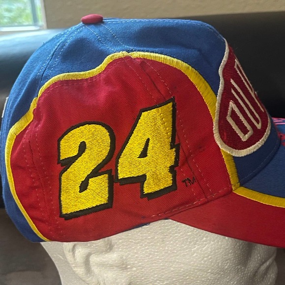 Vintage Nascar Dupont #24 Jeff Gordon Snapback Hat Chase Authentics Rainbow Cap - Picture 5 of 8